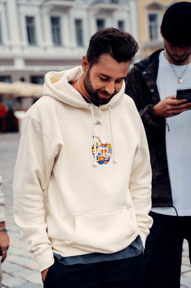 Cream hoodie online mens